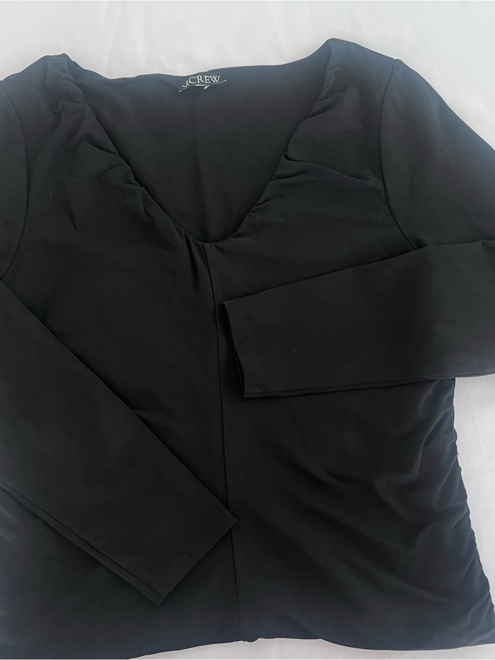 J. Crew Black V-Neck Long Sleeve Top
